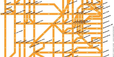 的州际公路系统的地图