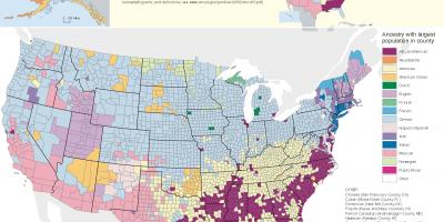 美国族裔的地图
