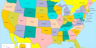 旅行的美国地图